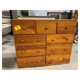WOODEN 9-DRAWER CHEST