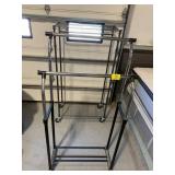 2 METAL ROLLING CLOTHES HANGER RACKS