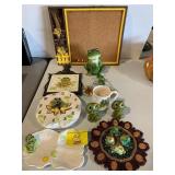 FROG FIGURINES OF ALL KINDS, FROG CLOCK,