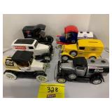 GROUP OF DIECAST ADVERTISING TRUCK BANKS OF ALL