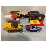 GROUP OF DIECAST ADVERTISING TRUCK BANKS OF ALL