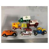 GROUP OF DIECAST ADVERTISING TRUCK BANKS OF ALL