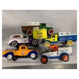 GROUP OF DIECAST ADVERTISING TRUCK BANKS OF ALL