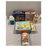 GROUP OF VINTAGE METAL LUNCHBOXES & THERMOS