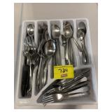 TRAY OF FLATWARE