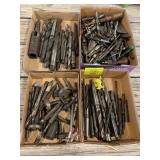 4 FLATS OF DRILL BITS OF ALL SIZES & KINDS