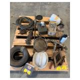 SCISSOR JACK, OIL LAMP BASE, PUMP SPRAYER, CAR &
