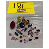 GROUP OF HEART, MARQUIS & MISC SHAPED FACETED