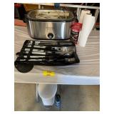 BBQ TOOL SET, HAMILTON BEACH ROASTER, COOK TOP