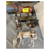 LUNA SIGNED HORSE, HORSE & DONKEY FIGURINES