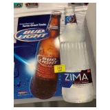 BUD LIGHT & ZIMA METAL BEER SIGNS