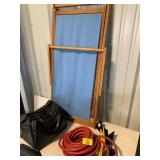 LOUNGER CHAIR, AIR HOSES, BOWLING BALL & BAG, ICE