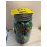 JAR OF MARBLES OF ALL KINDS