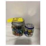 2 JARS OF MARBLES