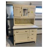 ANTIQUE PORCELAIN-TOP HOOSIER CABINET