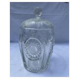 Glass candy jar