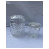 Lot of 2 glass jars
