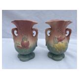 Pair of Hull Art Pottery Double handled vases