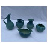 5 piece set of Van Briggle