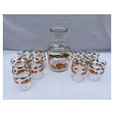 Juice pitcher with 9 glasses