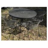 Black Iron Patio Set. Includes Table and 4 chairs.