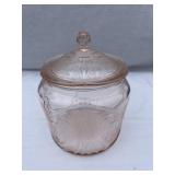 Pink Depression Glass Canister