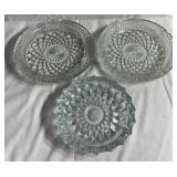 Lot of 3 glass ash trays
