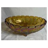 Large Carnival Glass footed dish