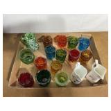 Flat of glass toothpick holders