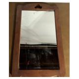 Wooden Mirror marked Consider H Willett Inc. Produ