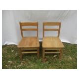 Pair of wooden children