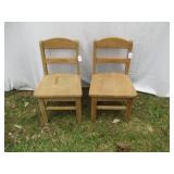Pair of wooden children