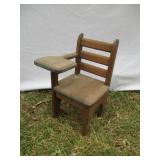 Mini wooden school desk chair.