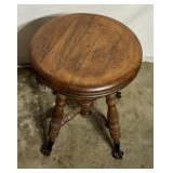 Ball and claw wooden  piano stool
