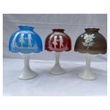 Lot of 3 glass Fairy Lamps