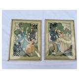 Pair of silhouette pictures