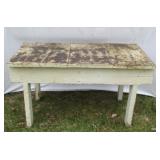Wooden laundry bench. Fair condition.