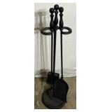 3 piece fire place set with stand