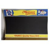 Pabst Blue Ribbon "Message Center" Chalk Board