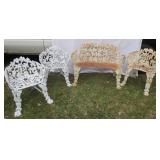 Four piece iron patio set