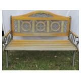 Regalia iron and wood bench