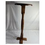 Wooden pedestal plant stand