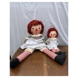 Lot of 2 Raggedy Ann Dolls
