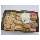 Lot of 3 old dolls.