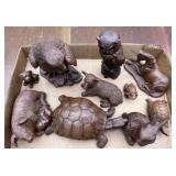 Flat of Red Mill Made in the USA animal figurines.