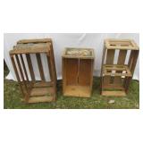 Lot of three wooden fruit crates. One labeled Big