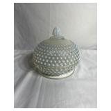 Hobnail glass candy dish