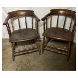 Pair of old wooden chairs