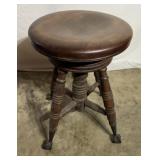 Ball and claw wooden  piano stool