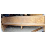 Old wooden church pew